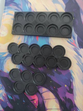 Bandejas movimiento wargaming para peana redonda