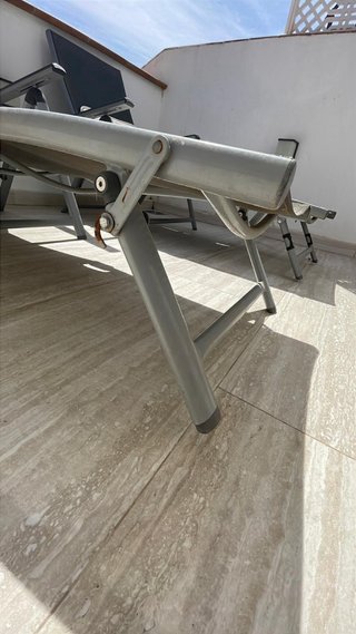 2 Tumbonas plegables y reclinables aluminio