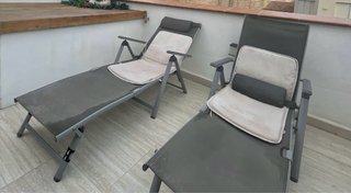 2 Tumbonas plegables y reclinables aluminio