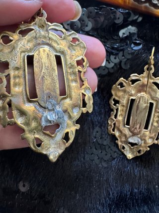 Pendientes Vintage Latón (Upcycling Horquillas).