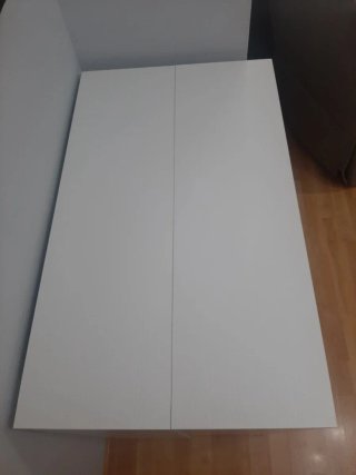 Mesa extensible blanca