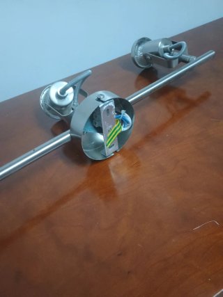 Lámpara de techo LED plateada