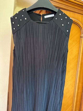 Vestido negro Sfera con pedrería