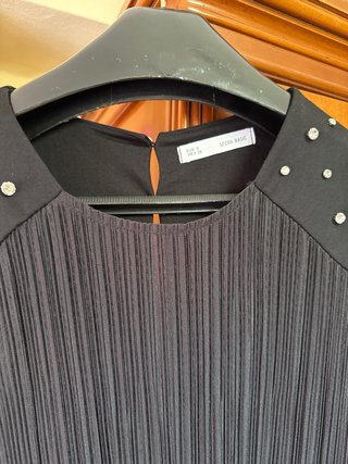 Vestido negro Sfera con pedrería