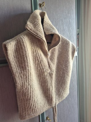 Gilet Zara Lana Beige Taglia L