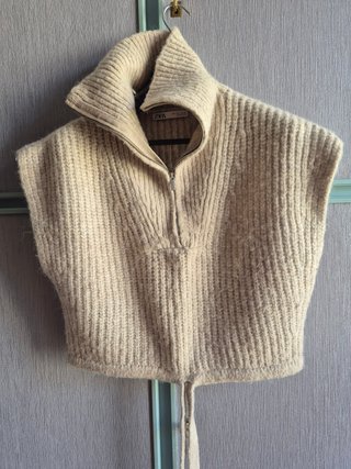 Gilet Zara Lana Beige Taglia L