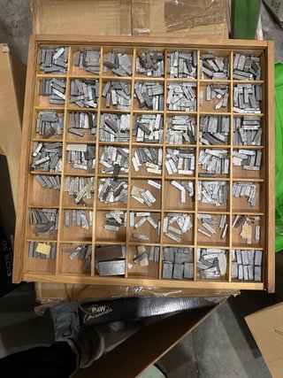 Lote tipos de imprenta antiguos (plomo/metal)