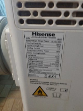 Aire Acondicionado Portátil Hisense Blanco