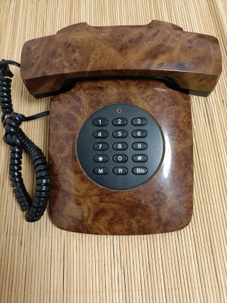 Teléfono Fijo Vintage Madera Años 80