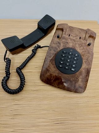 Teléfono Fijo Vintage Madera Años 80