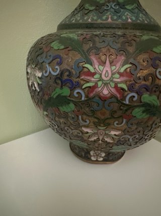 Vaso Cinese Cloisonné H 28 cm