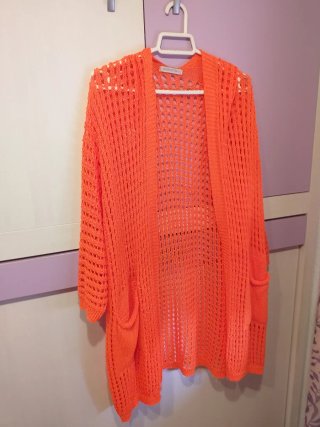 Chaqueta señora naranja talla única.