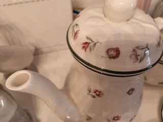 Juego café San Claudio porcelana floral