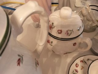 Juego café San Claudio porcelana floral