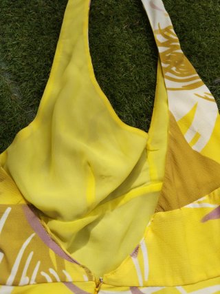 Vestito stile Marilyn Monroe giallo