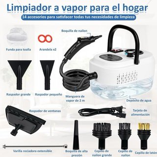 Limpiador Vapor Portátil 2500W 3.5Bar