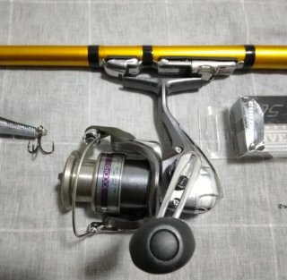 Caña pesca EVIA CARRETE Shimano Sienna señuelos
