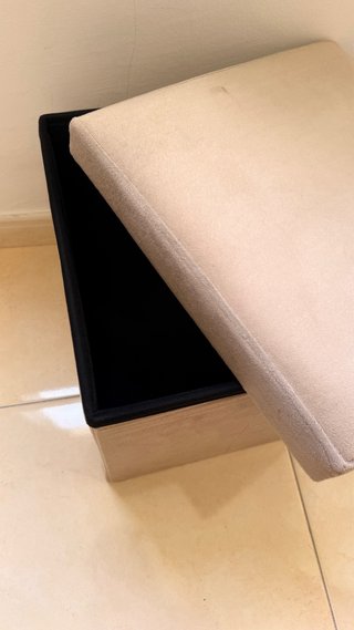 Taburete Puff beige