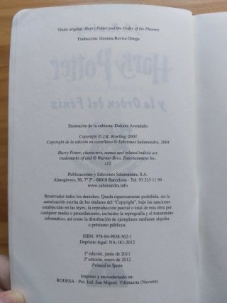 Harry Potter 5 y la orden del Fénix