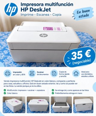 Impresora Multifunción HP DeskJet Blanca