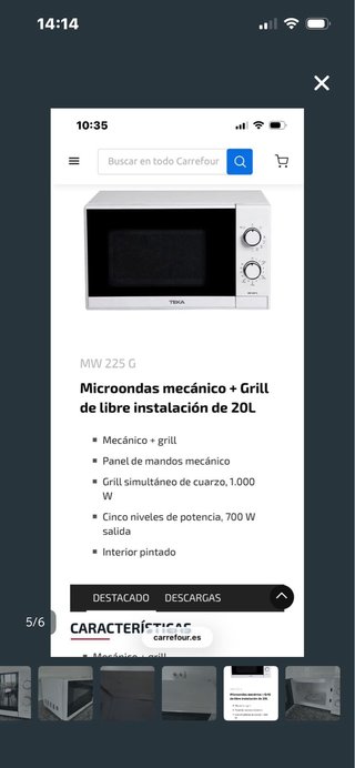Horno Microondas Teka MW 225 Blanco