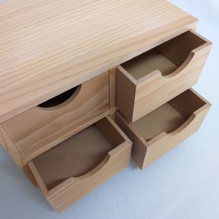 Cajonera madera 2 cajones c/patas
