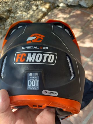 Casco Moto Enduro FCMOTO Naranja