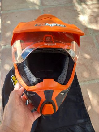 Casco Moto Enduro FCMOTO Naranja