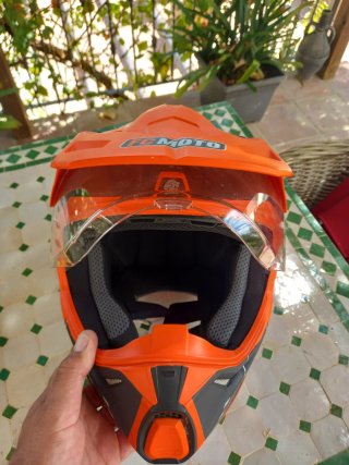 Casco Moto Enduro FCMOTO Naranja