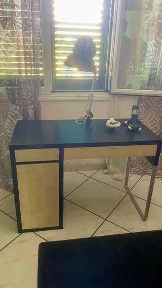 Scrivania Ikea Rovere e Nero