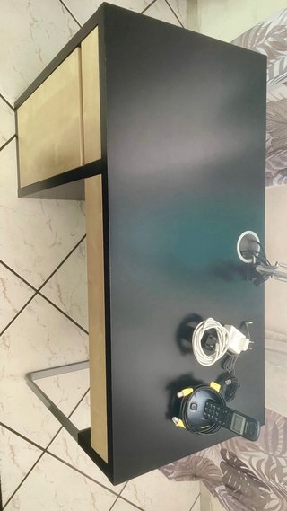 Scrivania Ikea Rovere e Nero