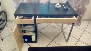 Scrivania Ikea Rovere e Nero