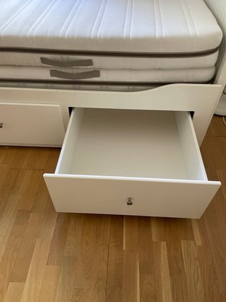 Cama IKEA HEMNES 80x200 con cajones y colchones