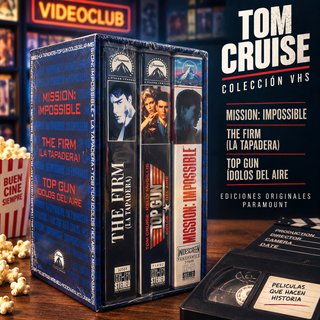 Colección VHS Tom Cruise 3 Películas