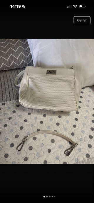 Bolso de hombro UNISA blanco