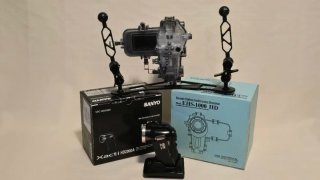 Equipo de video y fotografía submarina