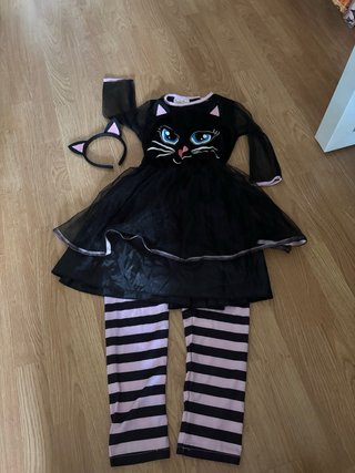Disfraz Gato Negro Infantil Tutú Diadema