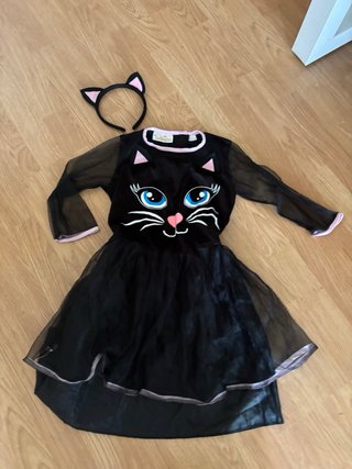 Disfraz Gato Negro Infantil Tutú Diadema