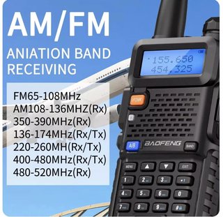 2 Baofeng UV-5R Walkie Talkie Dual Band