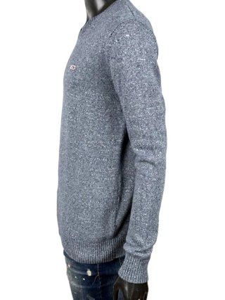Tommy Hilfiger Maglione Uomo M Blu Mélange Cotone