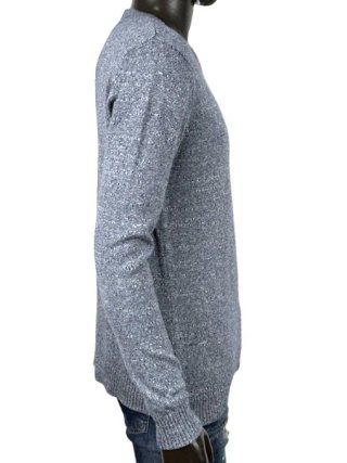 Tommy Hilfiger Maglione Uomo M Blu Mélange Cotone