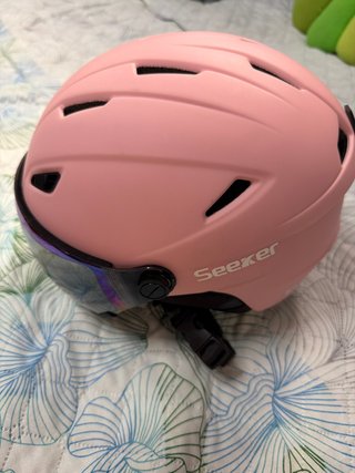 Casco rosa Seeker para deportes de nieve