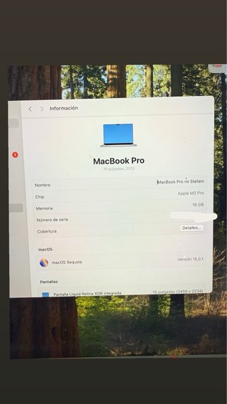 MacBook Pro 16 M2 Pro Plata