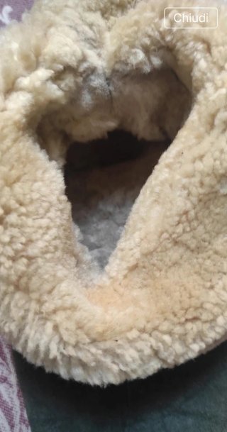 Pantofole calde con interno in pelliccia-cm. 25