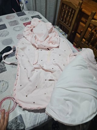 Saco para maxicosi rosa con topos