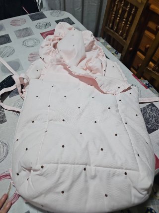 Saco para maxicosi rosa con topos