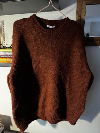 Suéter Zara XL Suave Color Teja