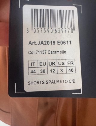 Liu Jo Shorts vita alta effetto pelle marrone