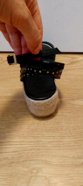 Sandalias Esparto Micuir Negras T.37