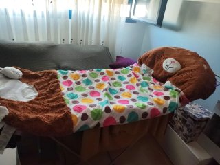 Peluche Dormiloco Conejo Marrón